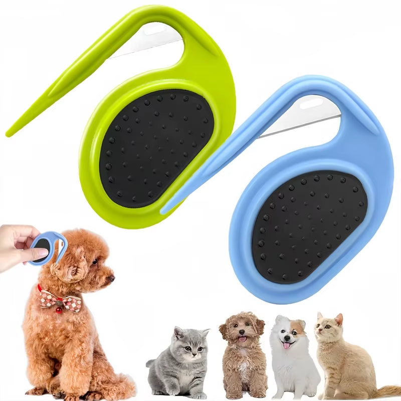 Pet Comb Dog Cat Hair Cutter Comb Dog Cat Hair Cutter Comb Anti-Slip Pet Hair Remover Brush Stainless Steel Dog Accessor