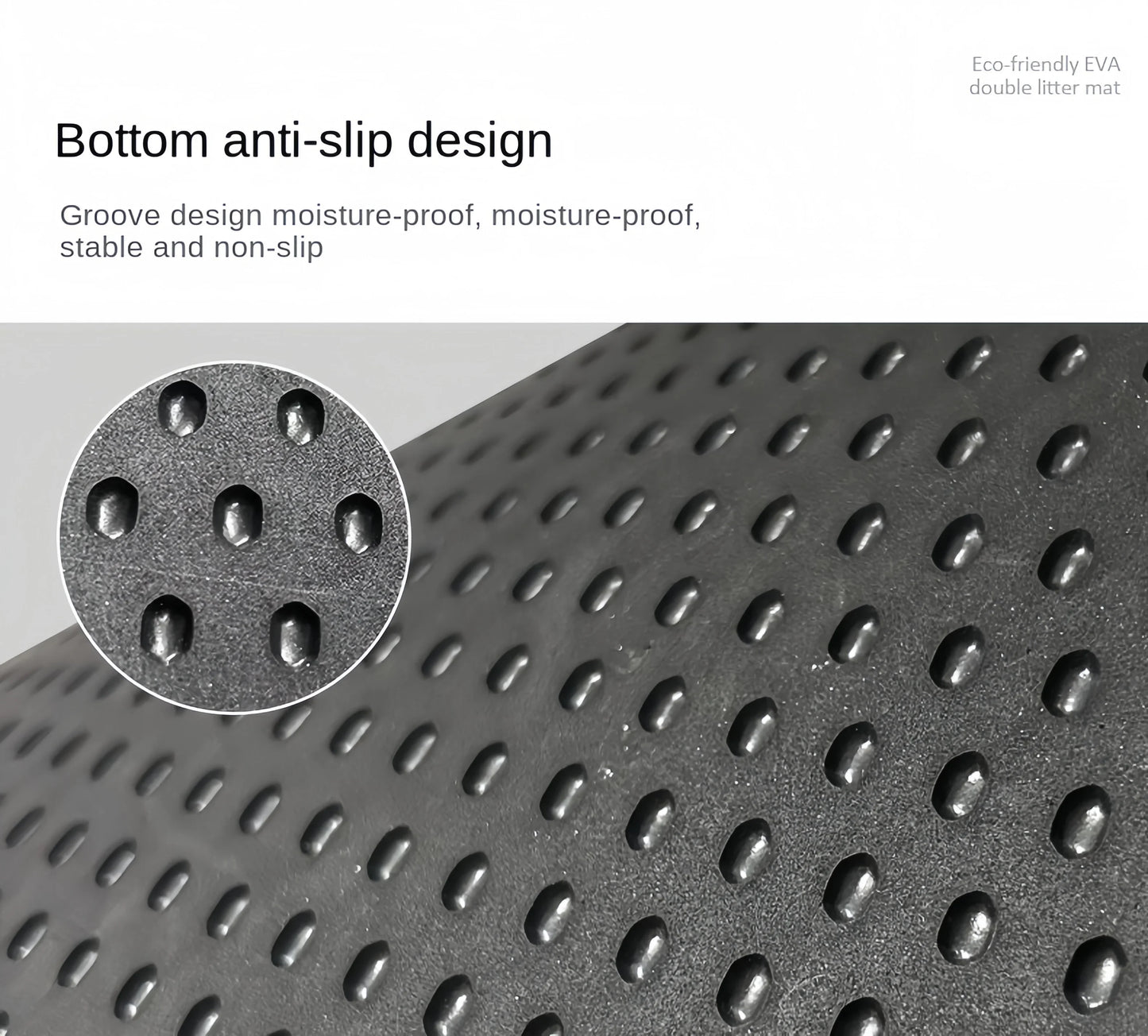 Large Size Cat Litter Mat Double Layer Waterproof Pet Litter Box Mat Non-Slip Sand Cat Pad Washable Cat Litter Mat Pet Supplies