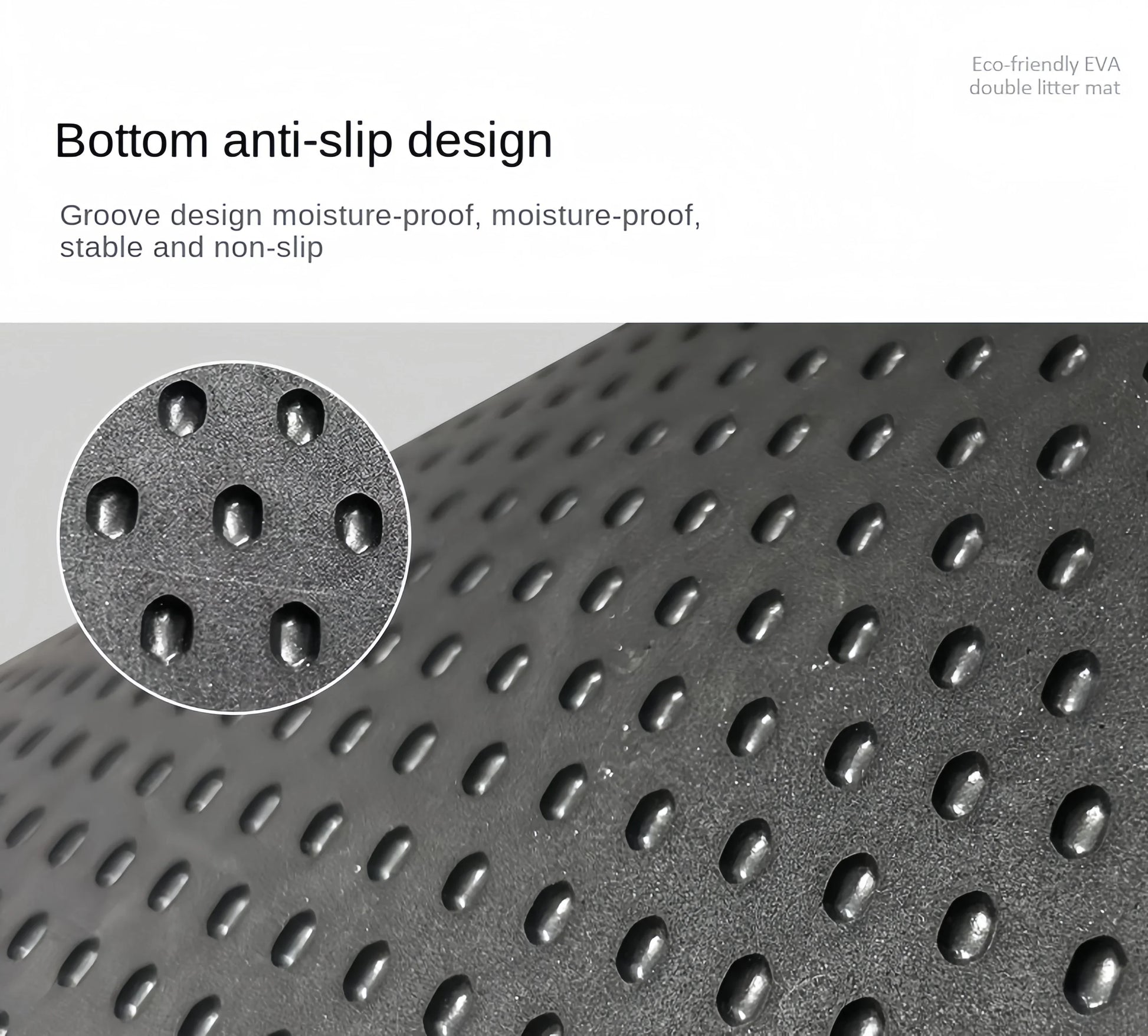 Large Size Cat Litter Mat Double Layer Waterproof Pet Litter Box Mat Non-Slip Sand Cat Pad Washable Cat Litter Mat Pet Supplies