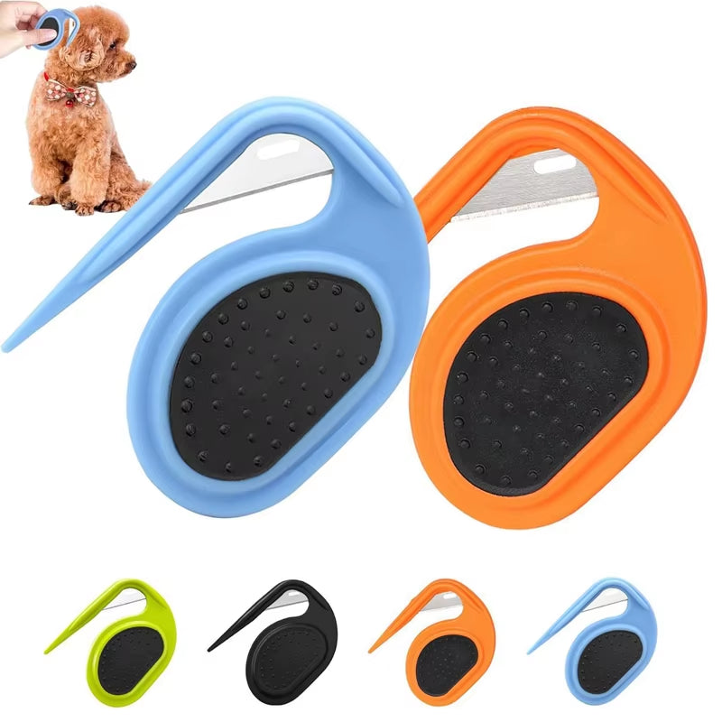 Pet Comb Dog Cat Hair Cutter Comb Dog Cat Hair Cutter Comb Anti-Slip Pet Hair Remover Brush Stainless Steel Dog Accessor